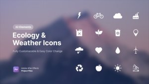 Videohive Ecology & Weather Icons Elements template preview