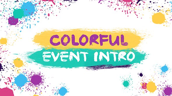 Colorful Event Intro | After Effects Template Video Displays template preview