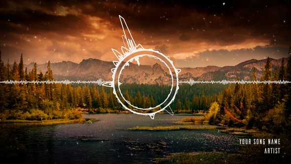 Clean Audio Spectrum Music Visualizer Video Displays template preview