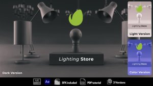 Videohive Lighting Store Logo Stings template preview