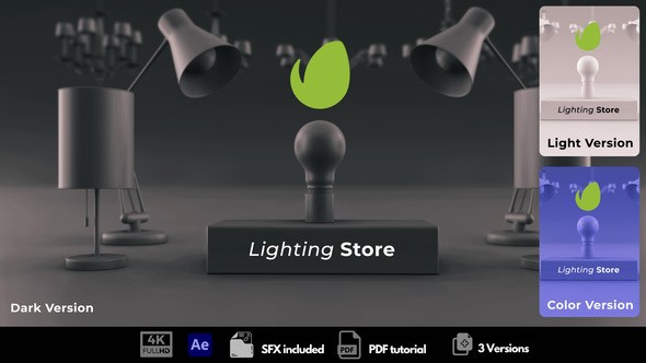 Videohive Lighting Store Logo Stings template preview