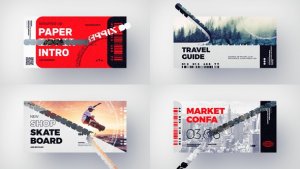 Videohive Short Promo - Paper Zipper Intro Openers template preview