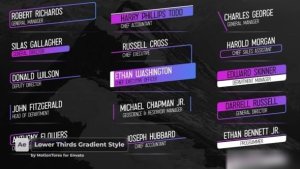 Videohive Lower Thirds Gradient Style  After Effects Elements template preview