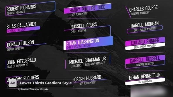 Videohive Lower Thirds Gradient Style  After Effects