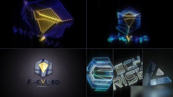 Videohive Hightech Company Logo Intro Logo Stings template preview