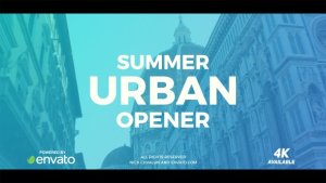 Summer Urban Slideshow Video Displays template preview