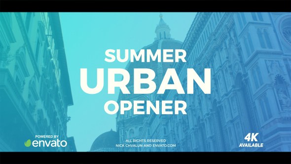 Summer Urban Slideshow Video Displays template preview