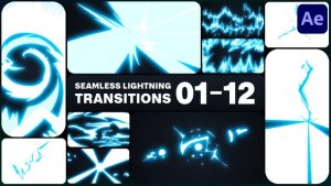 Videohive Seamless Lightning Transitions for After Effects Elements template preview