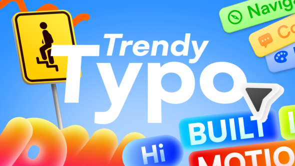 Videohive Trendy Typo Titles template preview