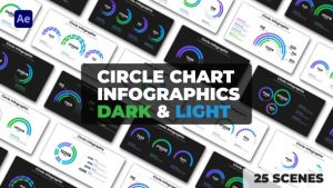 Videohive Circle Chart Infographics | Dark and Light Themes Infographics template preview
