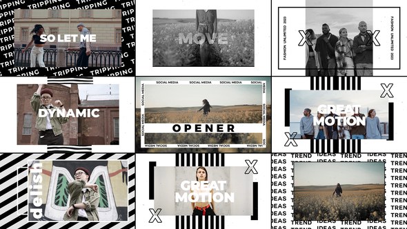 Videohive Fashion Typography Opener Broadcast-packages template preview