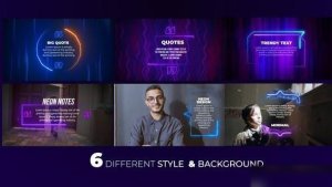 Videohive Neon Quotes Openers template preview