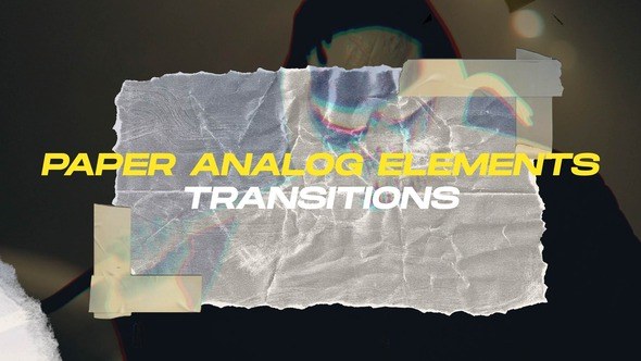 Videohive Paper Analog Elements Transitions Elements template preview