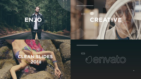 Videohive Clean Slides 2018 Openers template preview