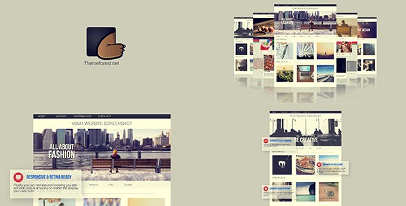 Stylish Website Presentation Video Displays template preview