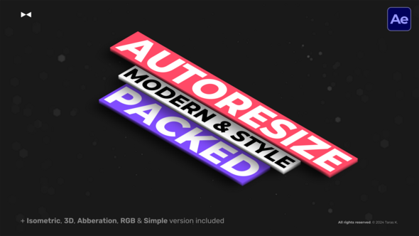 Videohive Autoresize Box Titles  AE Titles template preview