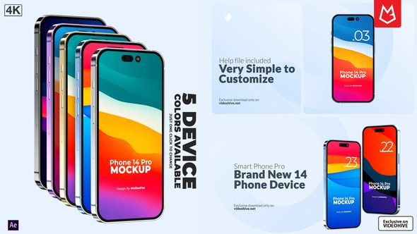 Videohive App Presentation | Phone 14 Pro Device Mockup Product Promo template preview