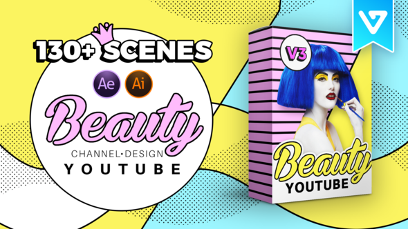 Videohive Beauty Youtube Design Pack v3 Broadcast-packages template preview