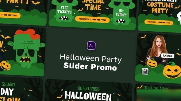 Videohive Halloween Party Slider Promo Openers template preview