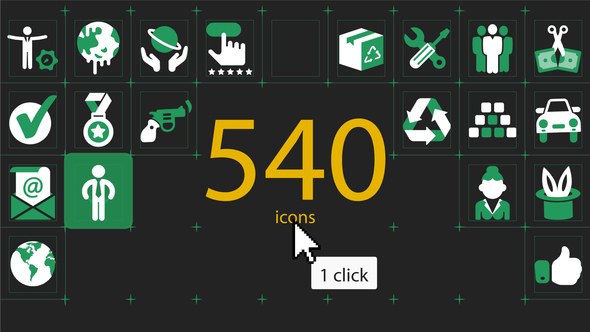 540 Animated Icons Video Displays template preview