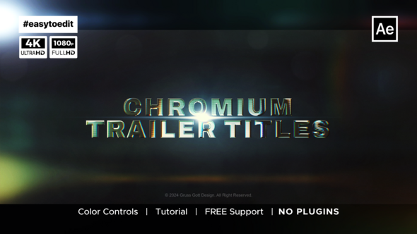 Videohive Chromium Trailer Titles Video Displays template preview