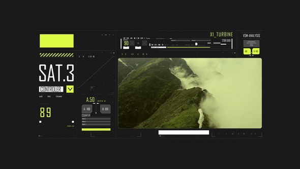 Videohive HUD Typography Track Control Infographics template preview