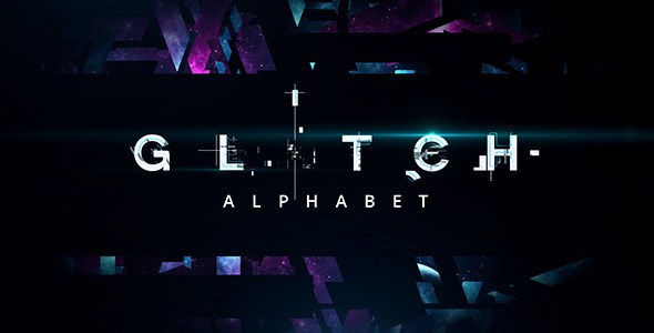 Flicker — Glitch Font Video Displays template preview