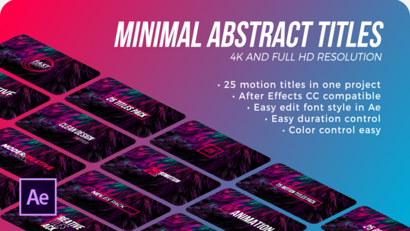 Videohive Minimal Abstract Titles Titles template preview