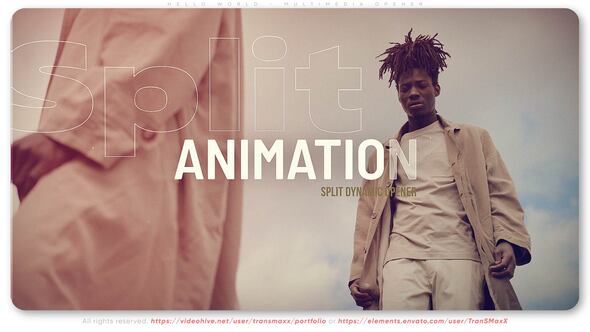 Videohive Split Dynamic Opener Video Displays template preview