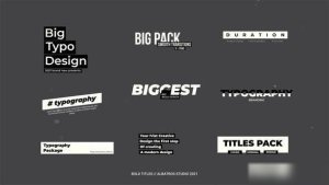Videohive Bold Titles 2.0 | After Effects 53062910 Titles template preview