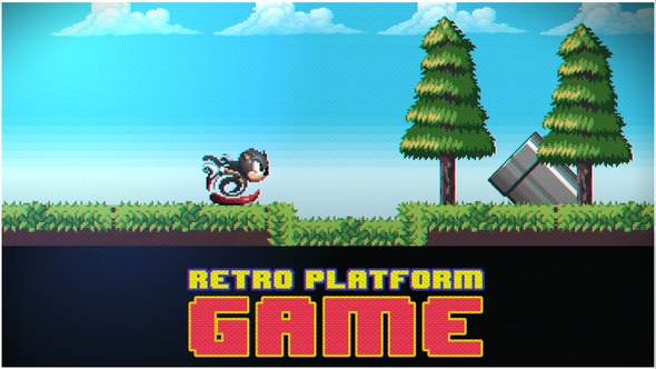 Videohive Retro Platform Game Openers template preview