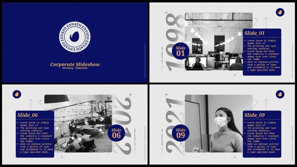 Videohive Corporate Slides // History Timeline Video Displays template preview