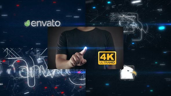 Videohive Touch Screen Logo Reveal 4K Logo Stings template preview