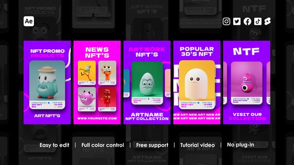 Videohive NFT Instagram Stories 46352677 Product Promo template preview