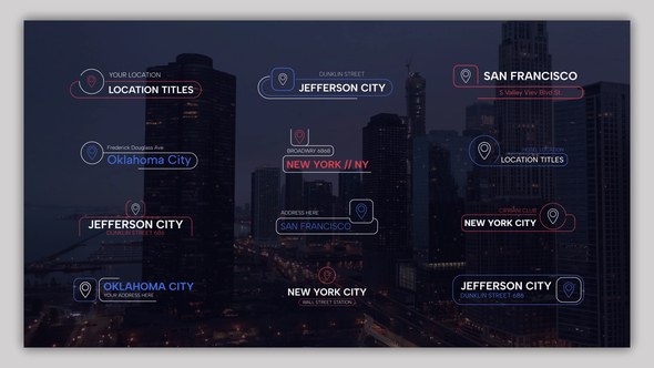 Videohive Location Line Titles Titles template preview