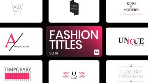 Videohive Fashion Titles 01 for After Effects Titles template preview