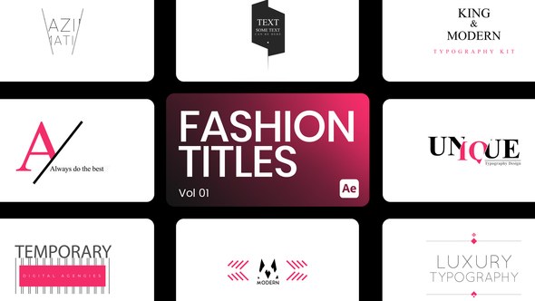 Videohive Fashion Titles 01 for After Effects Titles template preview