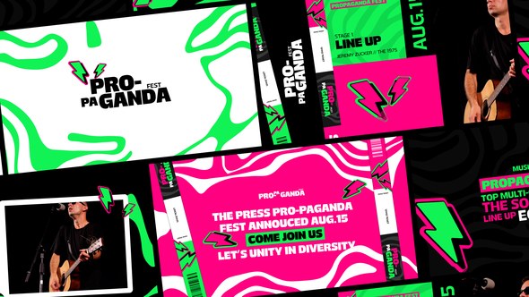 Videohive Music Festival After Effect Template Video Displays template preview