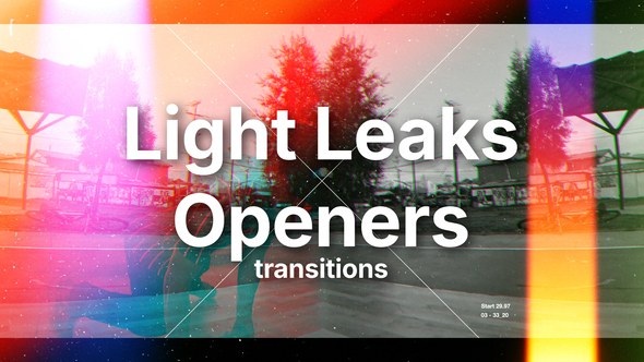 Videohive Light Leaks Transitions Slideshow Video Displays template preview
