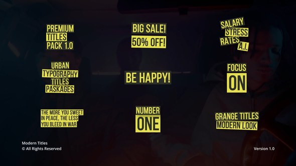 Videohive Modern Titles Auto-Resize | AE Titles template preview
