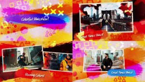 Videohive Colorful Artistic Slideshow Intro Openers template preview