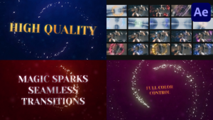 Videohive Magic Sparks Seamless Transitions | After Effects Elements template preview