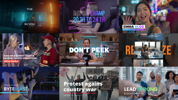 Videohive Transition Titles & Lower Thirds Titles template preview