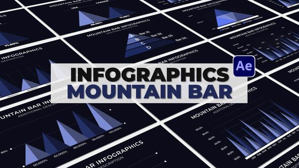 Videohive Infographics Mountain bar Infographics template preview
