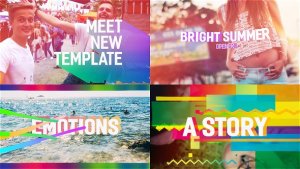 Bright Summer Opener Video Displays template preview