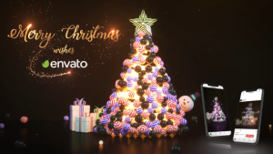 Christmas and New Year Greetings Video Displays template preview
