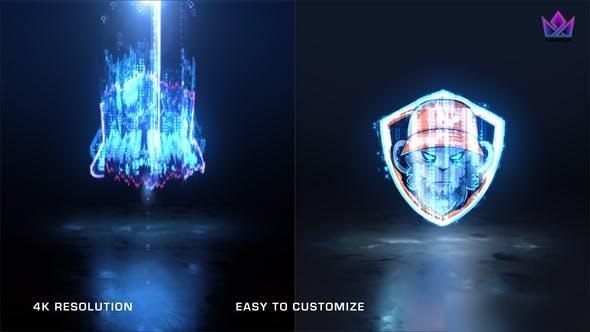 Videohive Glitch Futuristic Logo Reveal Logo Stings template preview