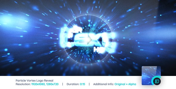 Videohive Particle Vortex Logo Reveal Logo Stings template preview
