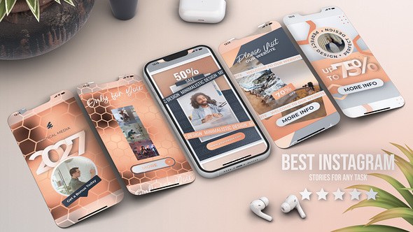 Videohive Online Educational Course Promo Vertical Reels - E-Learning Instagram Video Displays template preview