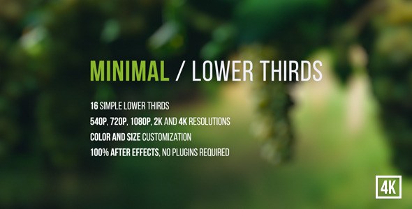 Minimal / Lower Thirds Video Displays template preview